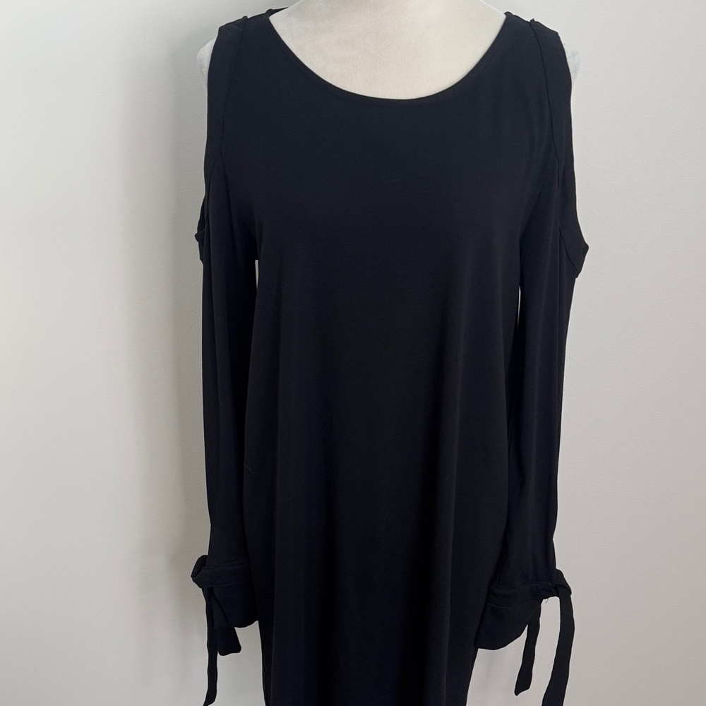 Very J Elegant Black Long Sleeve Dress
